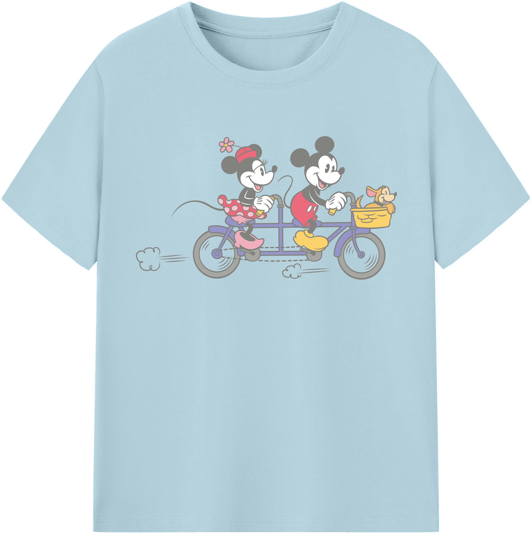 （画像用） ミッキーマウス Mickey Mouse 綿100％半袖Tシャツ（フロントプリント）
